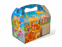 a gift box with a cartoon character on it