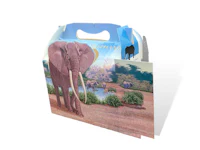 a gift bag with a picture of an elephant