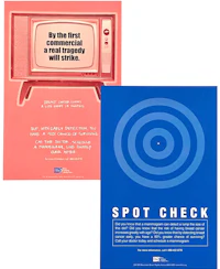 two posters with the words spot check on them