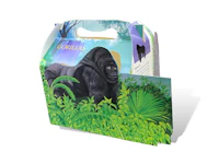 a box with a picture of a gorilla in the jungle