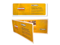 a yellow and black business card with a yellow background