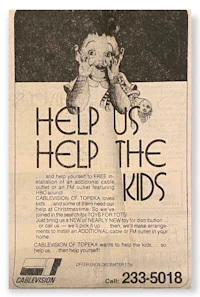 a newspaper ad for help us help the kids