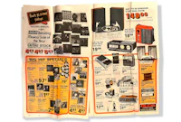 a black and white ad for a radio store
