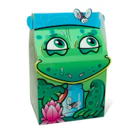 a green box with a frog on it