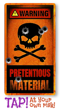 a warning sign that says dangerous material at your own risk