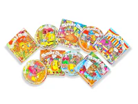 a collection of children's cds with cartoon characters on them