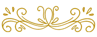a gold swirl design on a black background